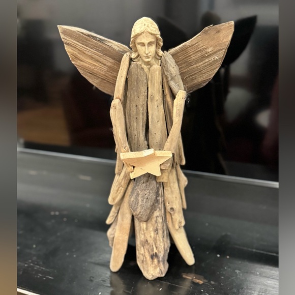 Handmade Other - Handmade Driftwood Angel: Beach Decor, Nativity Angel Statue